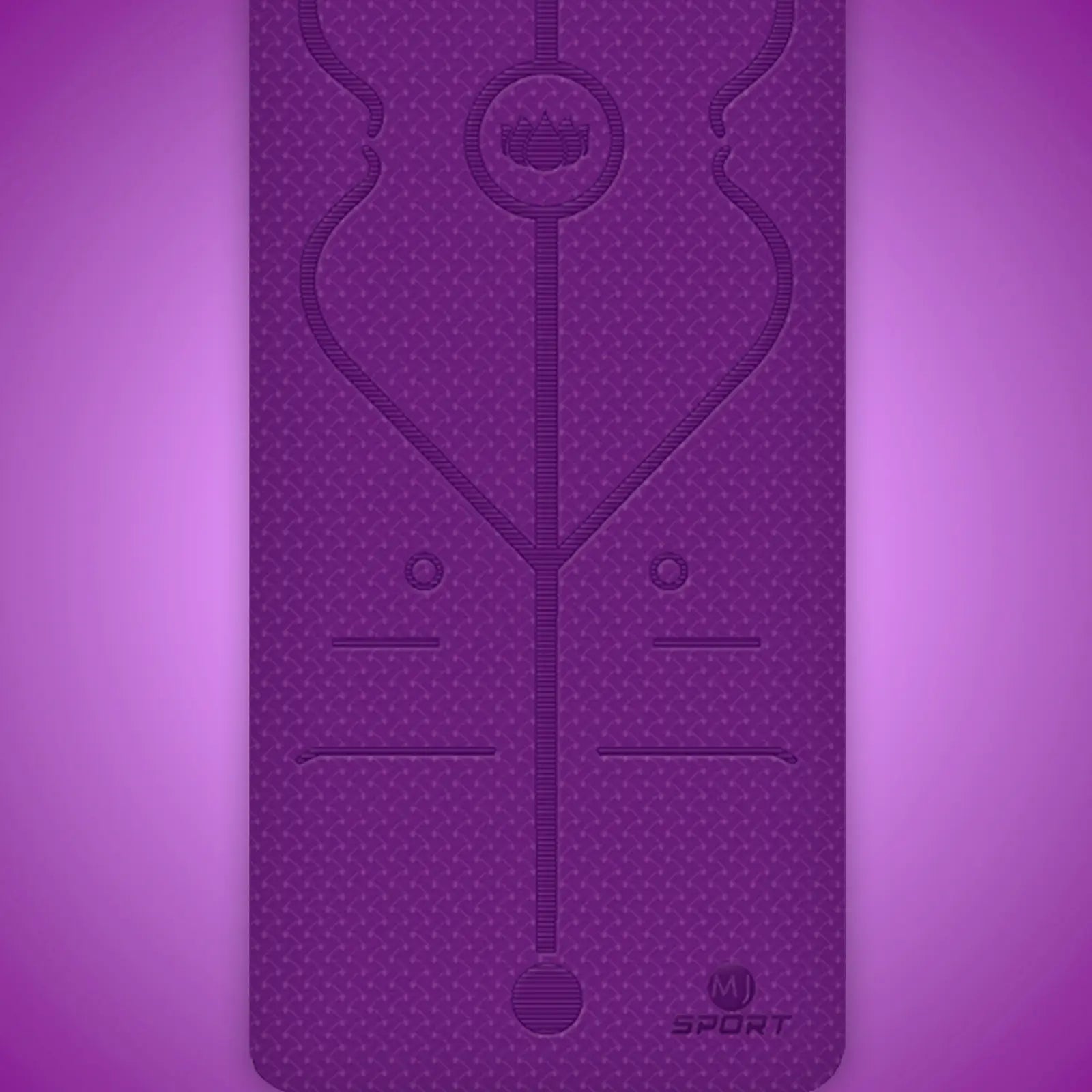 Tapete de yoga MJ Sport morado de TPE 6mm antiderrapante — imagen 2