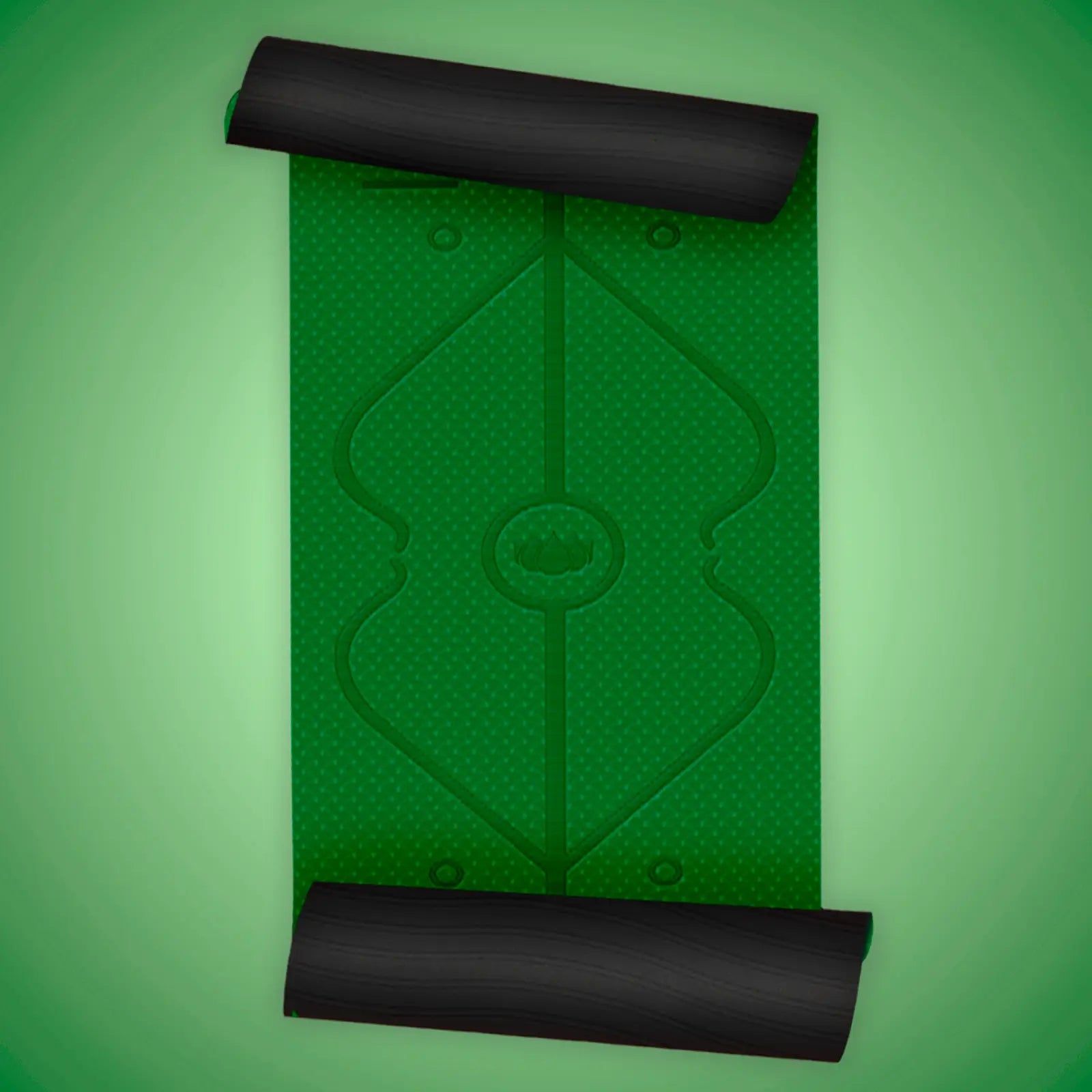 Tapete de yoga MJ Sport verde de TPE 6mm antiderrapante — imagen 2