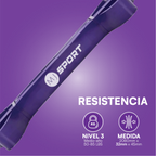 Liga de resistencia MJ Sport morada nivel 3 — imagen 2