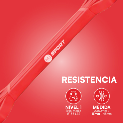 Liga de resistencia MJ Sport roja nivel 1 — imagen 2