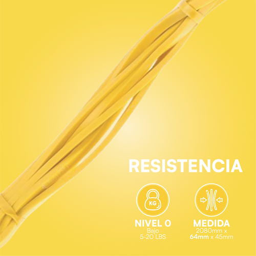 Liga de resistencia MJ Sport amarilla nivel 0 — imagen 2