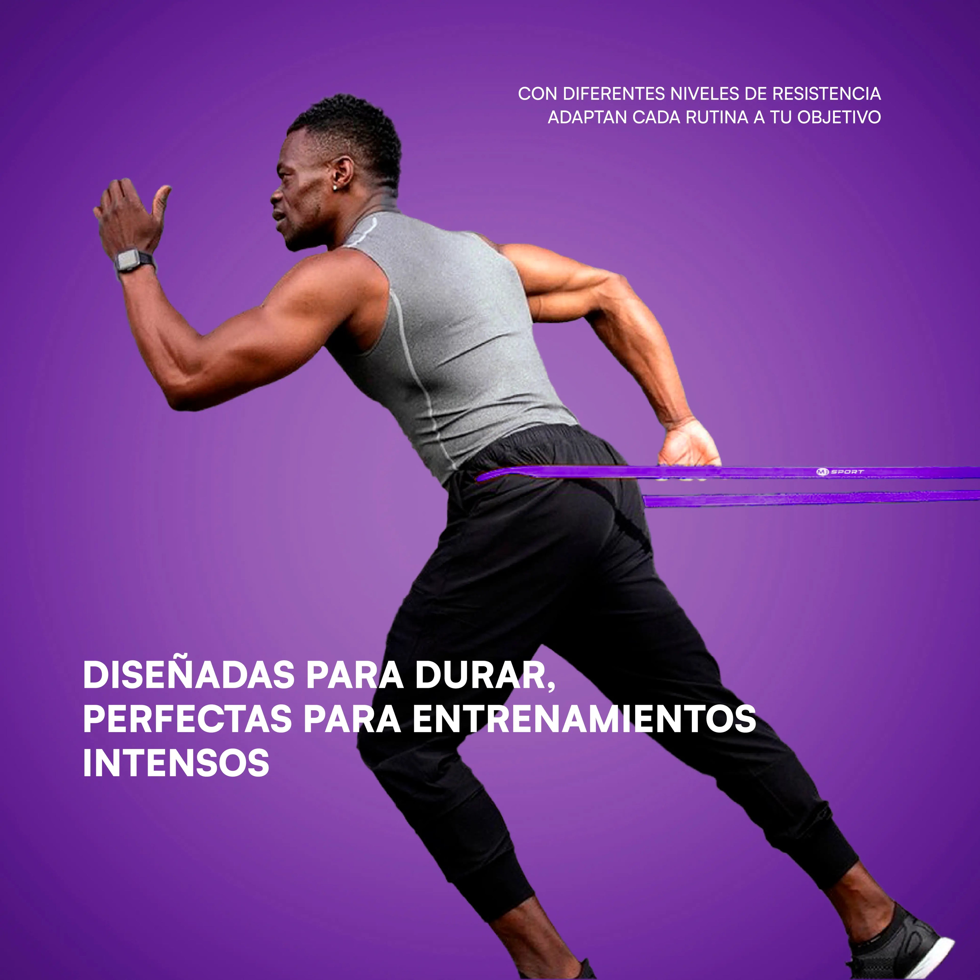 Pack de 4 ligas de resistencia MJ Sport con bolsa de transporte — imagen 4