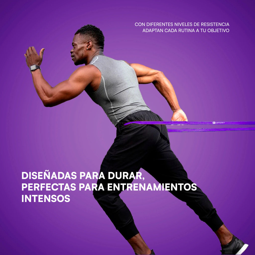 Pack de 5 ligas de resistencia MJ Sport con bolsa de transporte — imagen 5