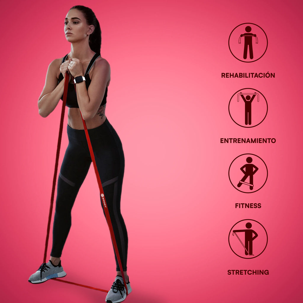 Pack de 5 ligas de resistencia MJ Sport con bolsa de transporte — imagen 7