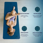 Tapete de yoga MJ Sport azul de TPE 6mm antiderrapante — imagen 5