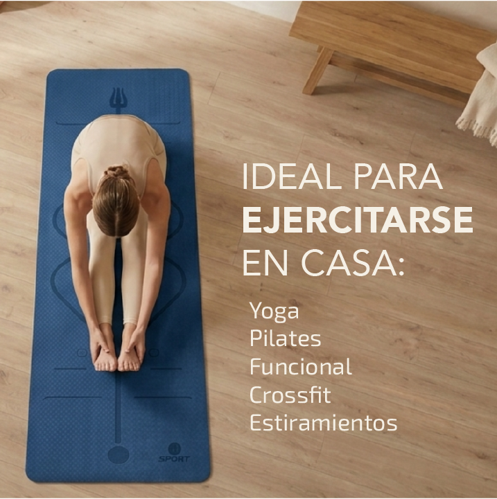 Tapete Azul Premium Yoga &amp; Entrenamiento