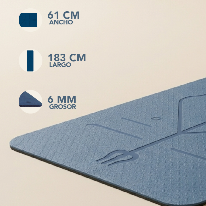 Tapete Azul Premium Yoga &amp; Entrenamiento