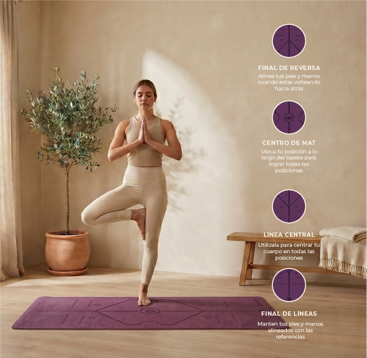Tapete Morado Premium Yoga &amp; Entrenamiento