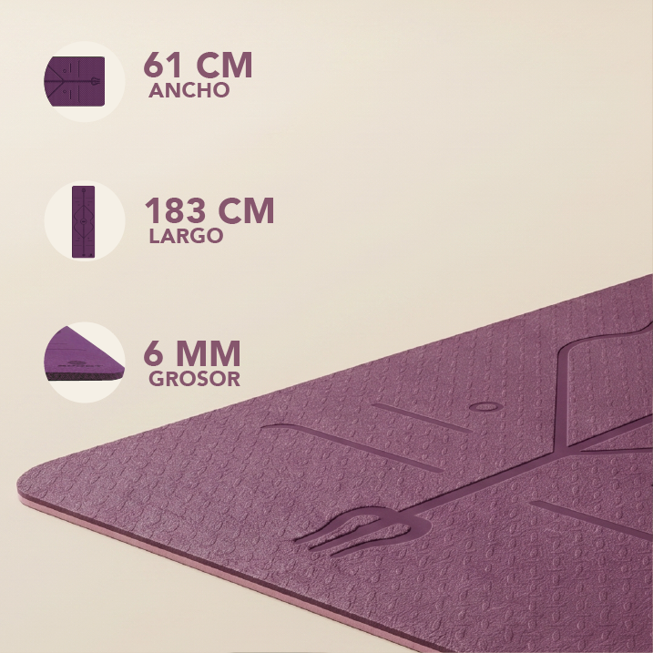 Tapete Morado Premium Yoga &amp; Entrenamiento