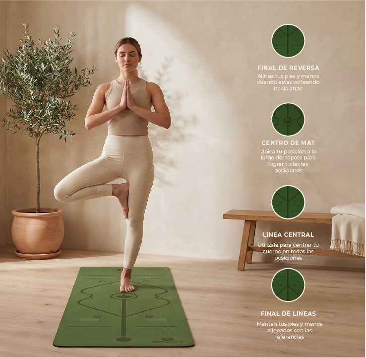 Tapete Verde Premium Yoga &amp; Entrenamiento