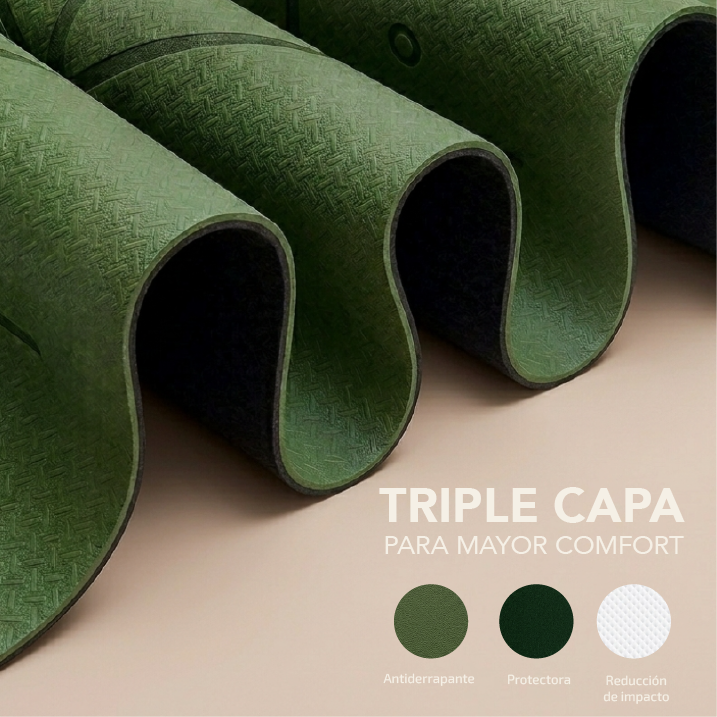 Tapete Verde Premium Yoga &amp; Entrenamiento